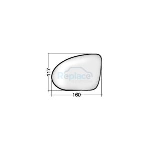 Vetro con Piastra Destro Cromato Smart Forfour (454) 2004>2015 - VP003580