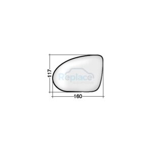 Vetro con Piastra Sinistro Cromato Smart Forfour (454) 2004>2015 - VP003590