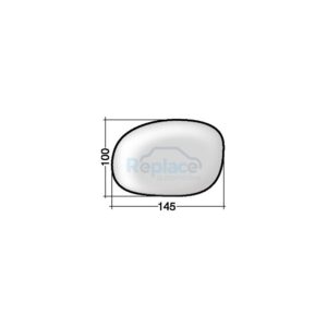Vetro con Piastra Sinistro Termico Citroën C2 (JM) 2003>2008 - VP003790