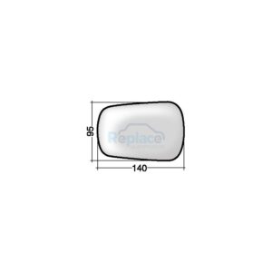 Vetro con Piastra Sinistro Termico Convesso Ford Fiesta (JA/JB) 2002>2008 (VERS. <2006) - VP004090