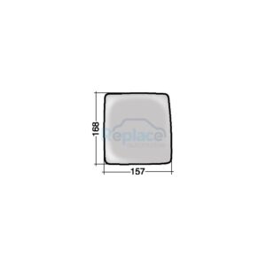Vetro con Piastra Sinistro Cromato Convesso Opel Combo (TF0/TF1) 2000>2012 - VP004460