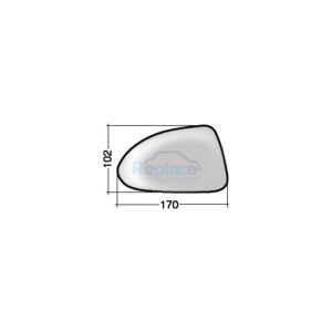 Vetro con Piastra Destro Termico Convesso Opel Corsa D (S07) 2006>2015 - VP004840