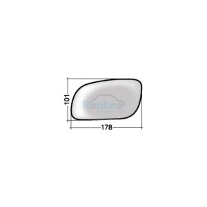 Vetro con Piastra Destro Termico Convesso Volkswagen Cross Touran (1T1/1T2) 2007>2010 - VP005640