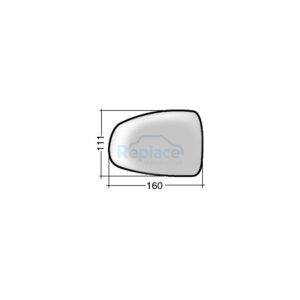 Vetro con Piastra Destro Cromato Termico Convesso Audi A1 (8X1/8XK/8XA/8XF) 2010>2014 - VP005880