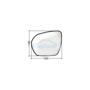 Vetro con Piastra Sinistro Termico Convesso Land Rover Range Rover Evoque (L538) 2011>2015 - VP006420