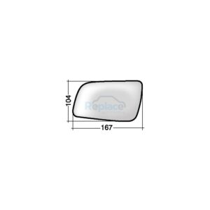 Vetro con Piastra Sinistro Asferico Opel Astra G (T98/F35) 1998>2004 - VP007930