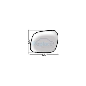 Vetro con Piastra Sinistro Cromato Asferico Seat Arosa (6H1) 2000>2004 - VP008350