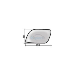 Vetro con Piastra Sinistro Asferico Volkswagen Polo (9N2) 2002>2005 - VP008430