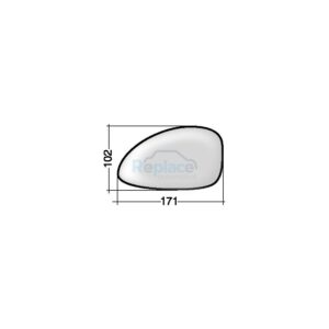 Vetro con Piastra Sinistro Asferico Termico Citroën C4 (LC//LA) 2004>2011 - VP009490