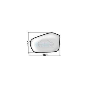 Vetro con Piastra Destro Cromato Asferico Termico Mercedes-Benz a Class (W169) 2004>2012 (VERS. <2008) - VP009690