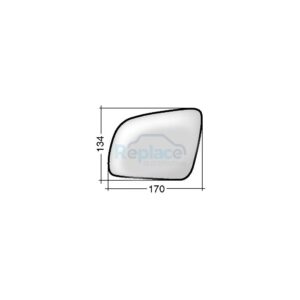 Vetro con Piastra Sinistro Asferico Termico Mercedes-Benz C Class (W204) 2007>2011 (VERS. <2009) - VP009740