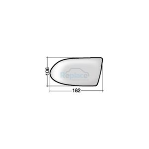 Vetro con Piastra Sinistro Asferico Termico Opel Zafira (T98) 1999>2005 (VERS. <2002) - VP009870