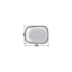 Vetro con Piastra DESTRO/SINISTRO Asferico Convesso Nissan Kubistar (X76) 2003>2009 - VP010200