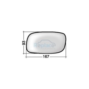 Vetro con Piastra Sinistro Asferico Opel Astra F (T92) 1995>1998 - VP023860